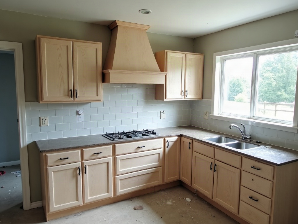 Renovated coastal kitchen with white cabinetry and quartz counters in a Delray Beach home